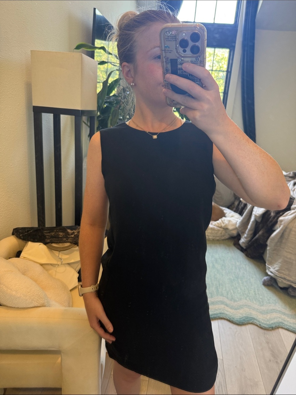 Vince Black Sleeveless Mini Dress